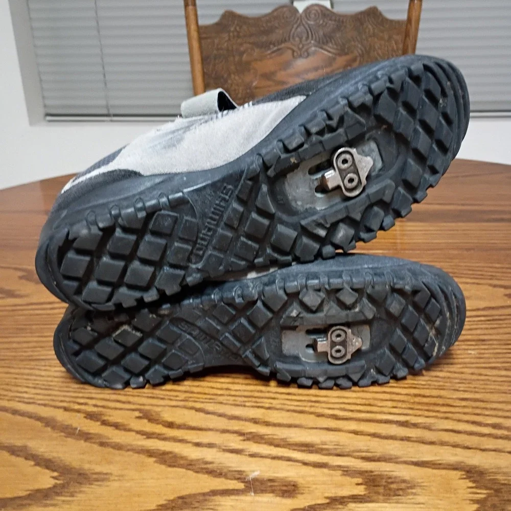 Shimano SH-M038 Mens Mountain Bike Cycling Shoes Gray Black SPD Cleats